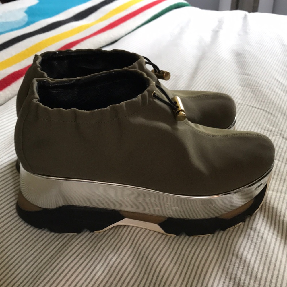 Well loved Marni neoprene wedge sneakers!
